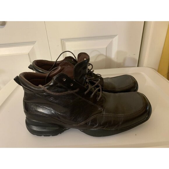 Kenneth Cole New York Men’s Sz 8 Square Toe‎ Ankle Boots Black Leather Shoes - Picture 5 of 11